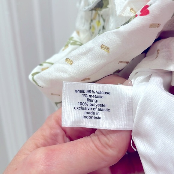 NWT Lane Bryant Floral Off The Puff Shoulder Dress 18 LONG Midi Plus Size - Picture 10 of 12